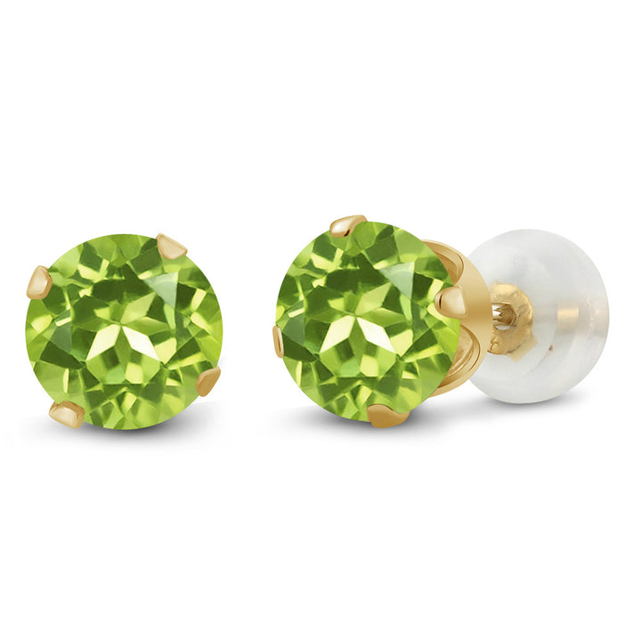 Peridot - August_Earrings in 10K Yellow Gold