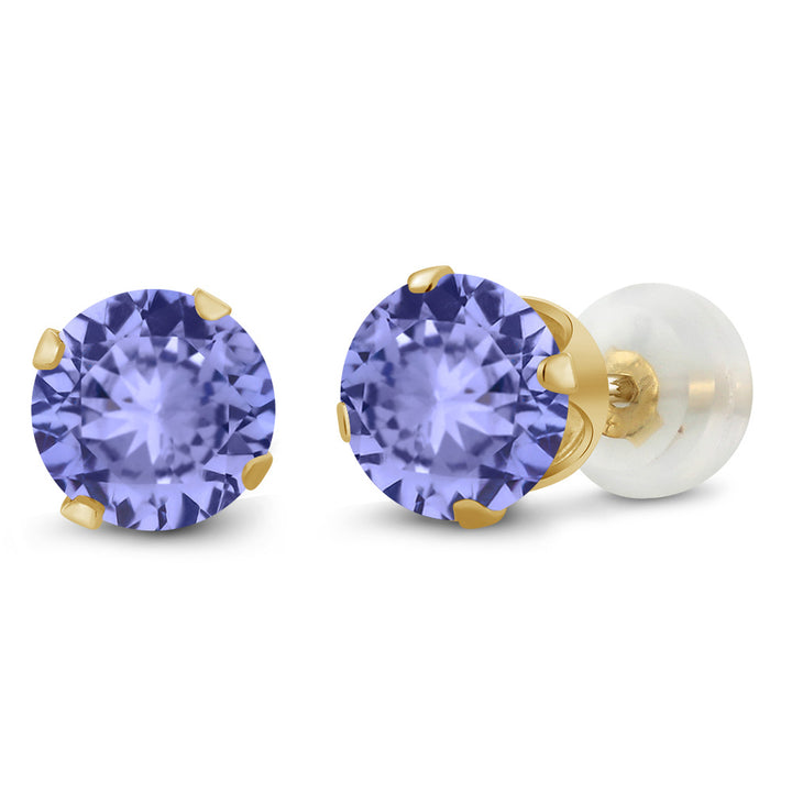 Tanzanite - December_Earrings in 10K Yellow Gold