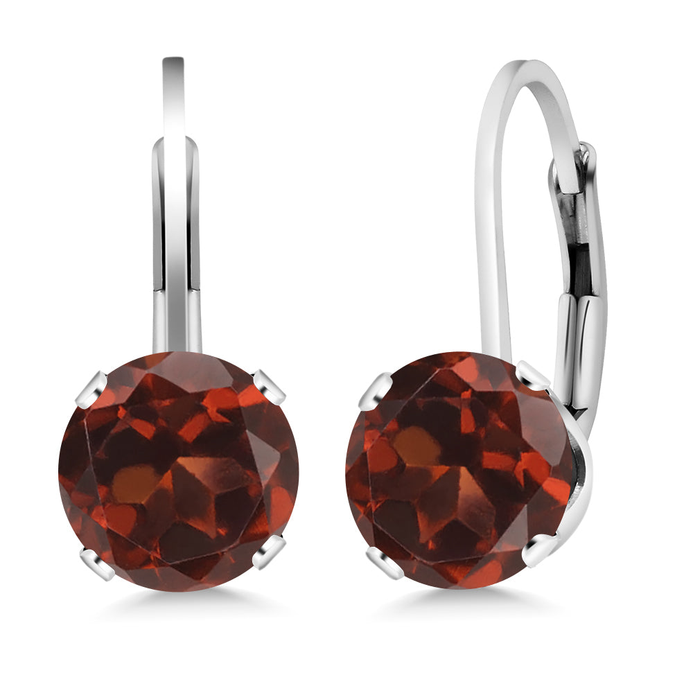 Garnet - January_Earrings in 925 Sterling Silver