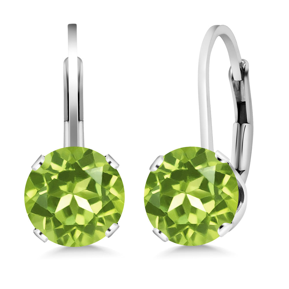 Peridot - August_Earrings in 925 Sterling Silver