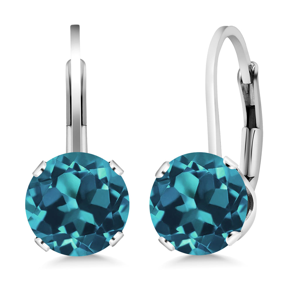 London Blue Topaz - November_Earrings in 925 Sterling Silver
