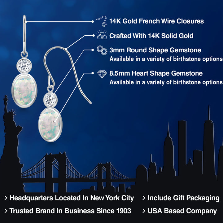 Earrings in 14K White Gold