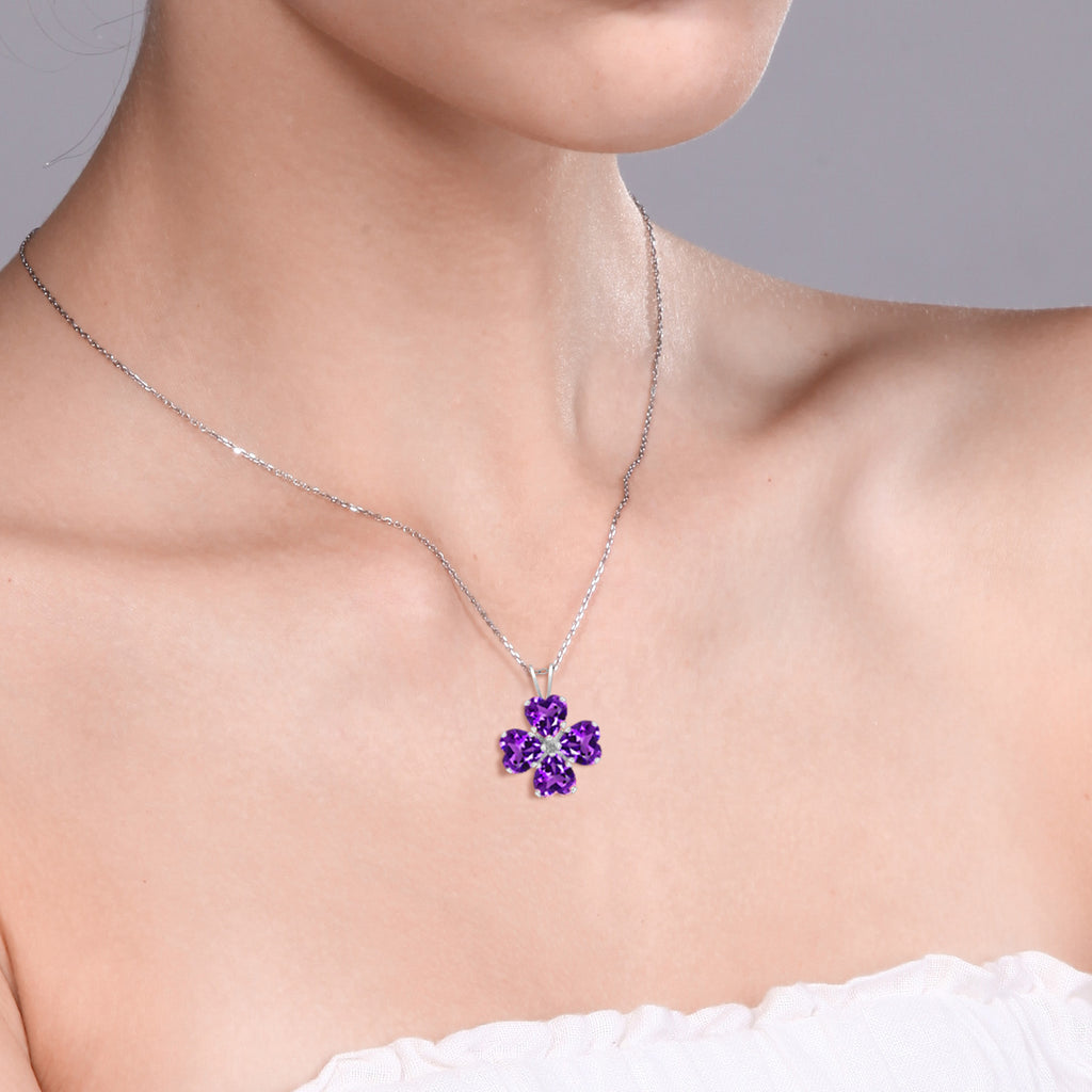 Purple_Pendant in 925 Sterling Silver
