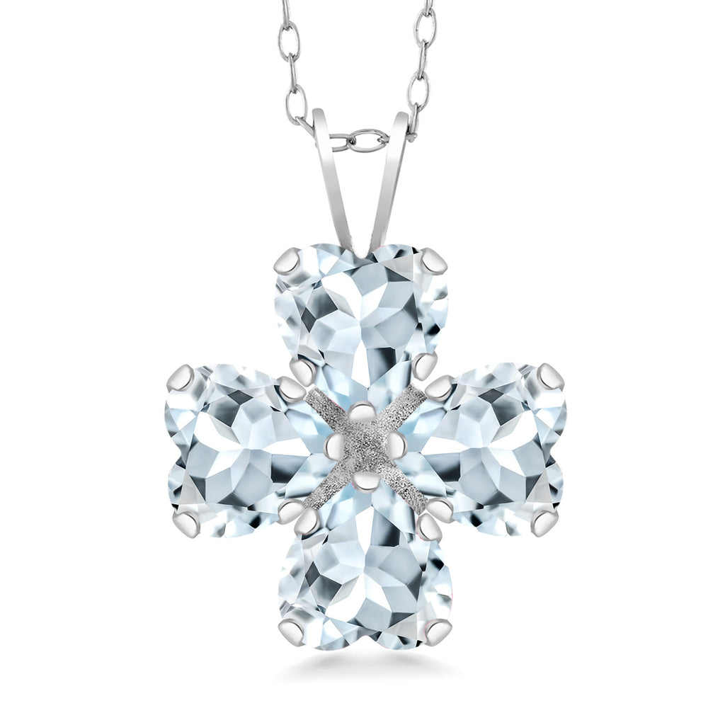 Aquamarine_Pendant in 925 Sterling Silver