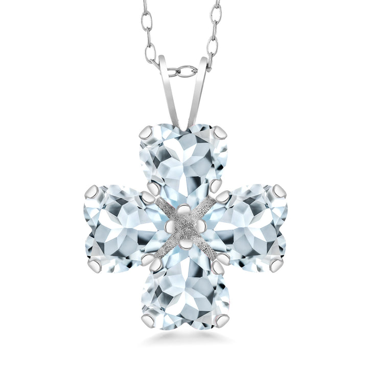 Aquamarine_Pendant in 925 Sterling Silver