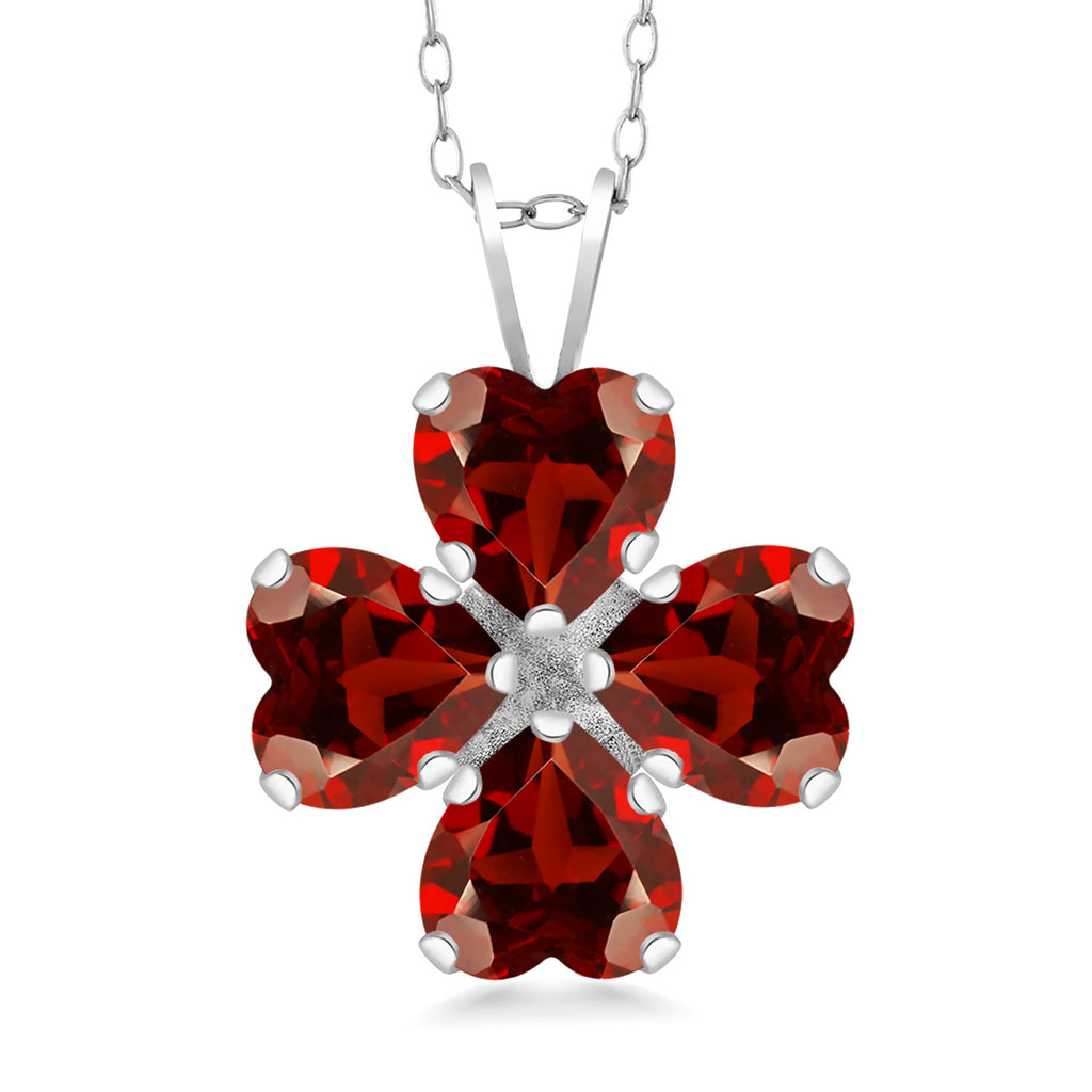 Garnet_Pendant in 925 Sterling Silver