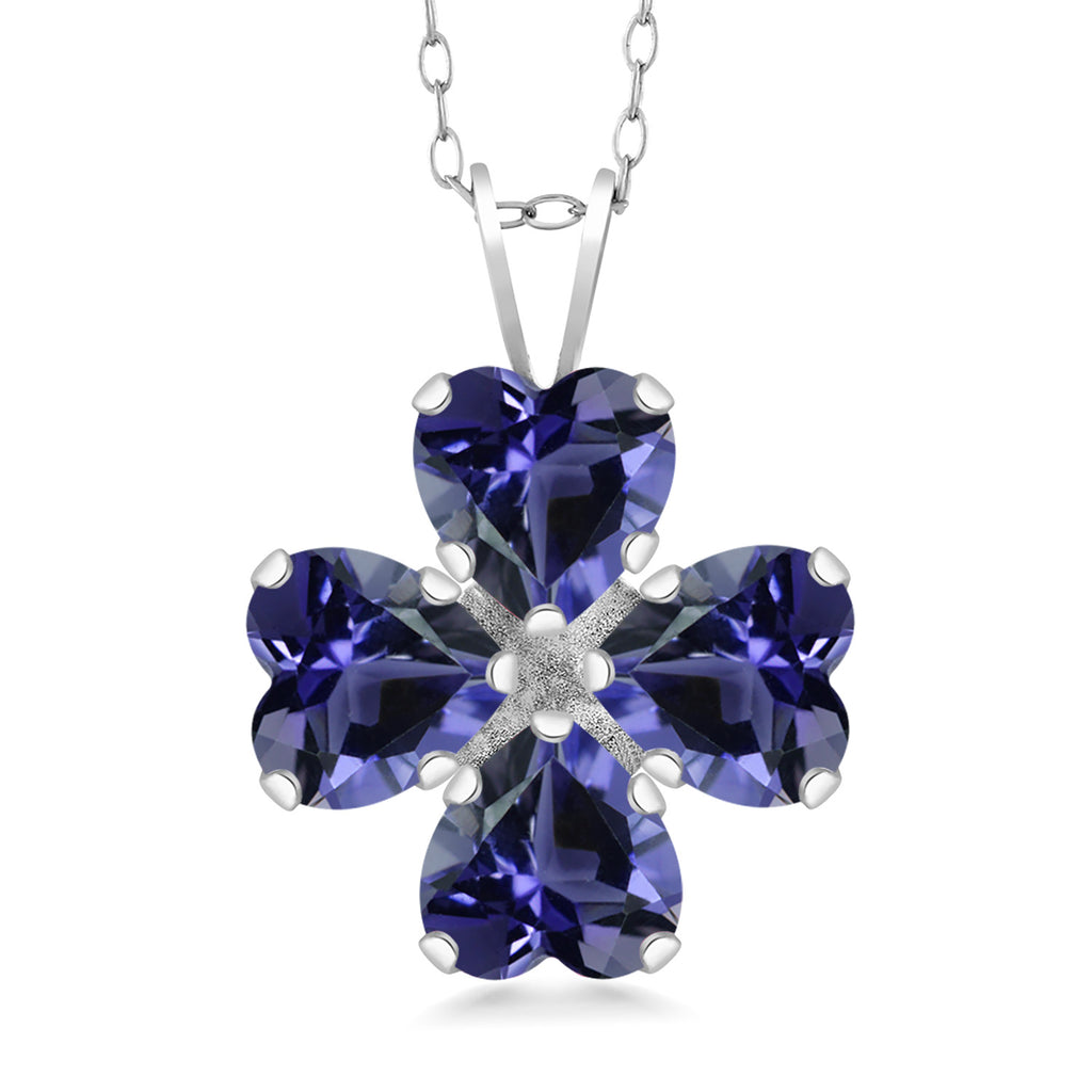 Blue Iolite_Pendant in 925 Sterling Silver