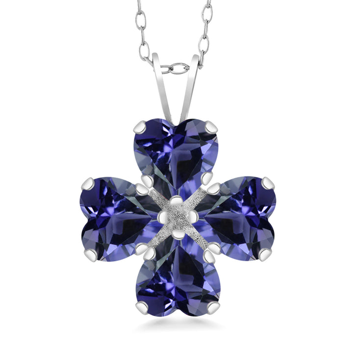 Blue Iolite_Pendant in 925 Sterling Silver