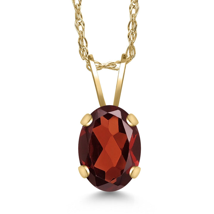 Garnet - January_Pendant in 14K Yellow Gold