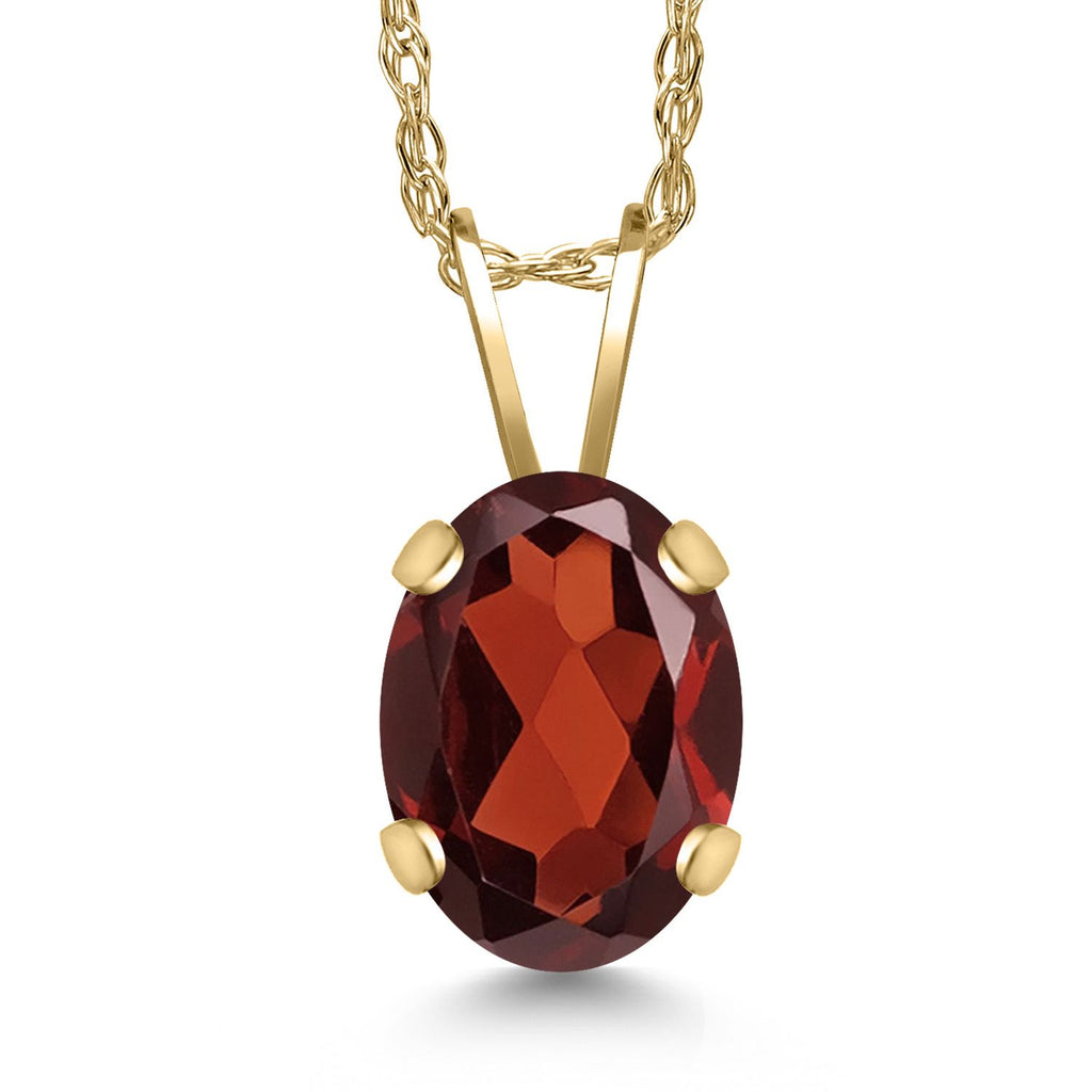 Garnet - January_Pendant in 14K Yellow Gold