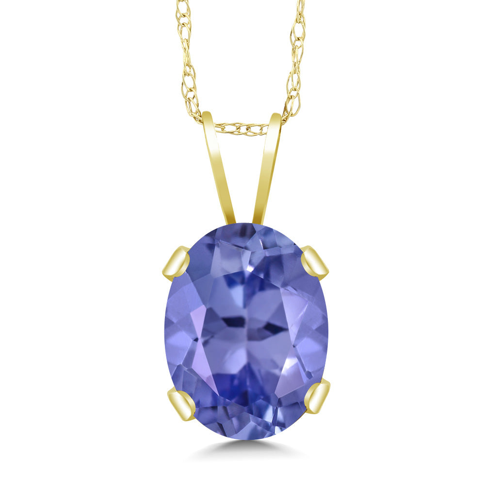 Tanzanite - December_Pendant in 14K Yellow Gold