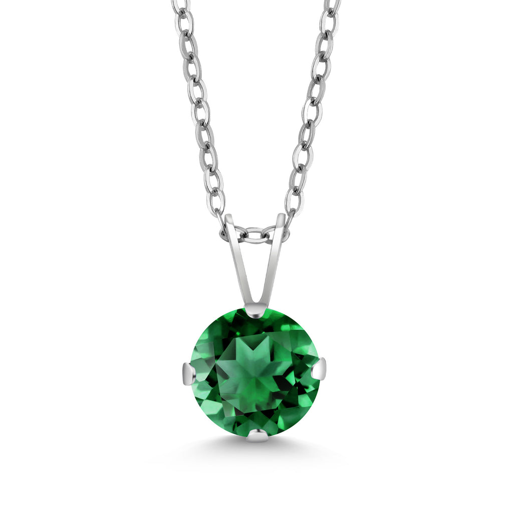 Nano Emerald - May_Pendant in 925 Sterling Silver
