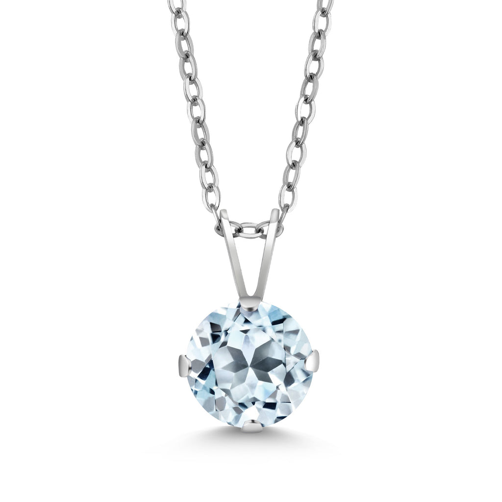 Sky Blue Topaz - November_Pendant in 925 Sterling Silver