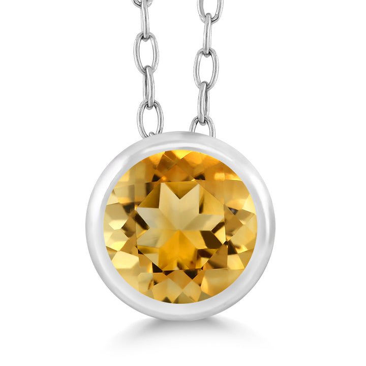 Citrine - November_Pendant in 925 Sterling Silver