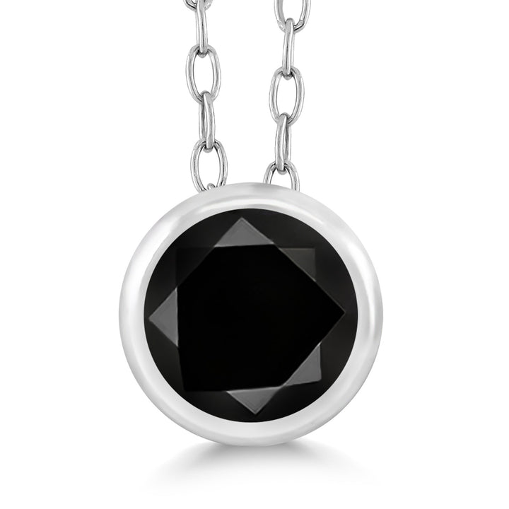 Black Diamond - April_Pendant in 925 Sterling Silver