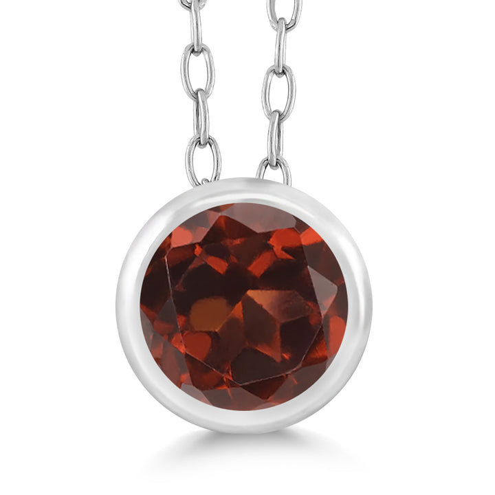 Garnet - January_Pendant in 925 Sterling Silver