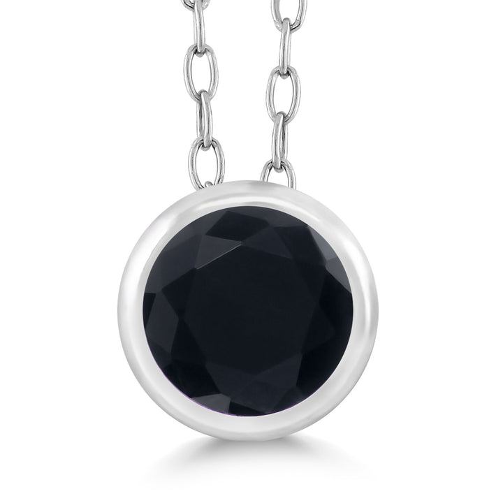Onyx - December_Pendant in 925 Sterling Silver