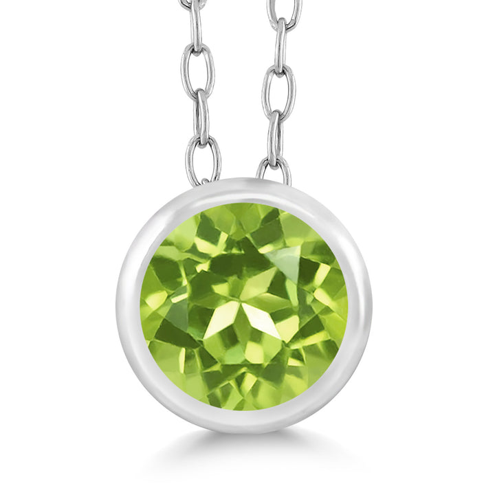 Peridot - August_Pendant in 925 Sterling Silver