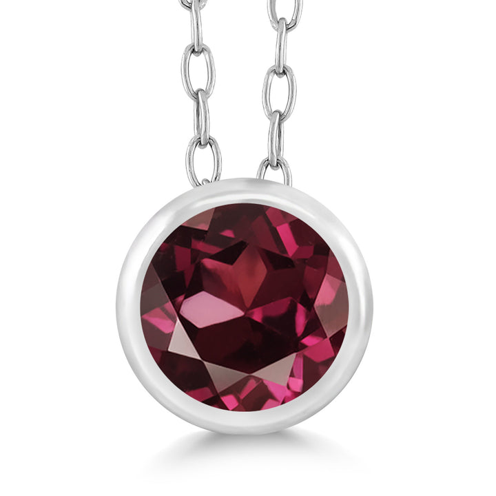 Rhodolite Garnet_Pendant in 925 Sterling Silver