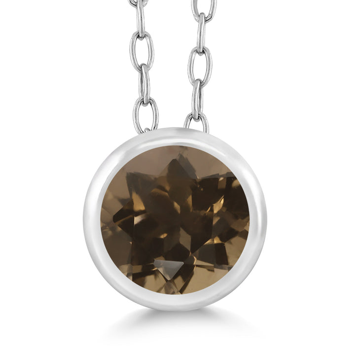 Smoky Quartz_Pendant in 925 Sterling Silver