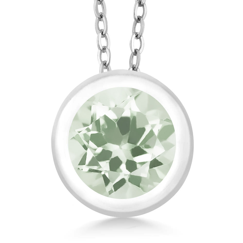 Prasiolite_Pendant in 925 Sterling Silver