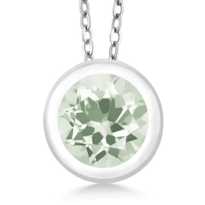 Prasiolite_Pendant in 925 Sterling Silver