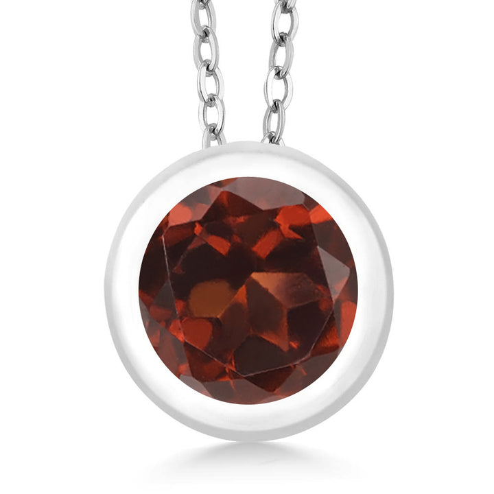 Garnet - January_Pendant in 925 Sterling Silver