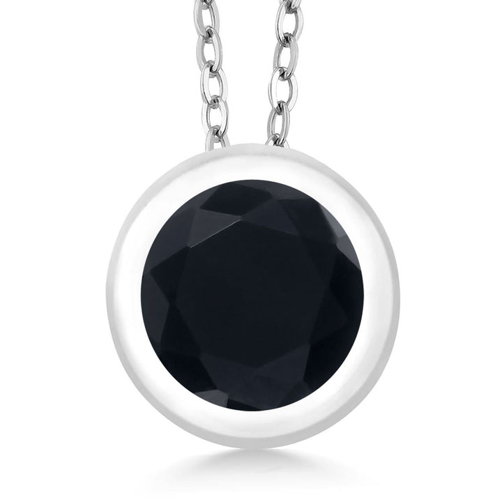Onyx - December_Pendant in 925 Sterling Silver