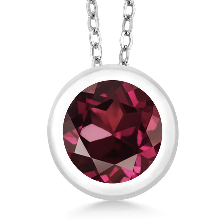 Rhodolite Garnet_Pendant in 925 Sterling Silver