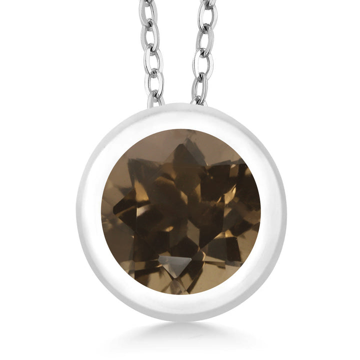Smoky Quartz_Pendant in 925 Sterling Silver