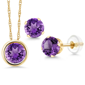 Pendant Earrings Set in 14K Yellow Gold