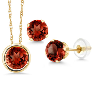 Pendant Earrings Set in 14K Yellow Gold