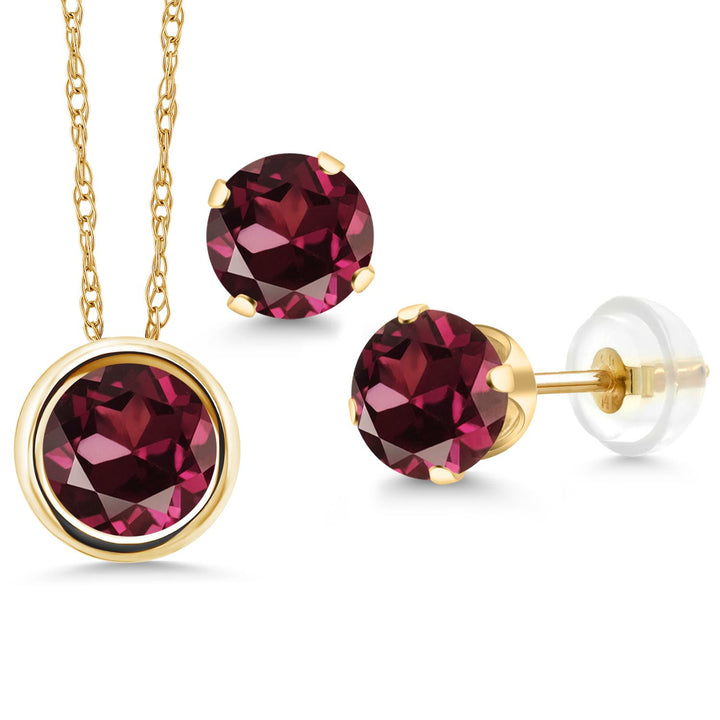 Pendant Earrings Set in 14K Yellow Gold