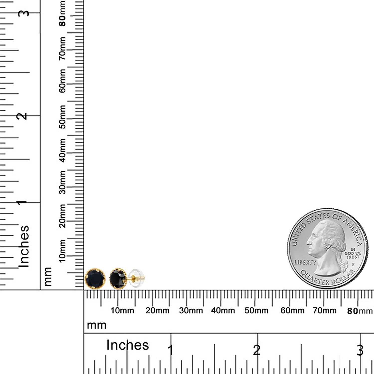 Onyx - December_Earrings in 14K Yellow Gold