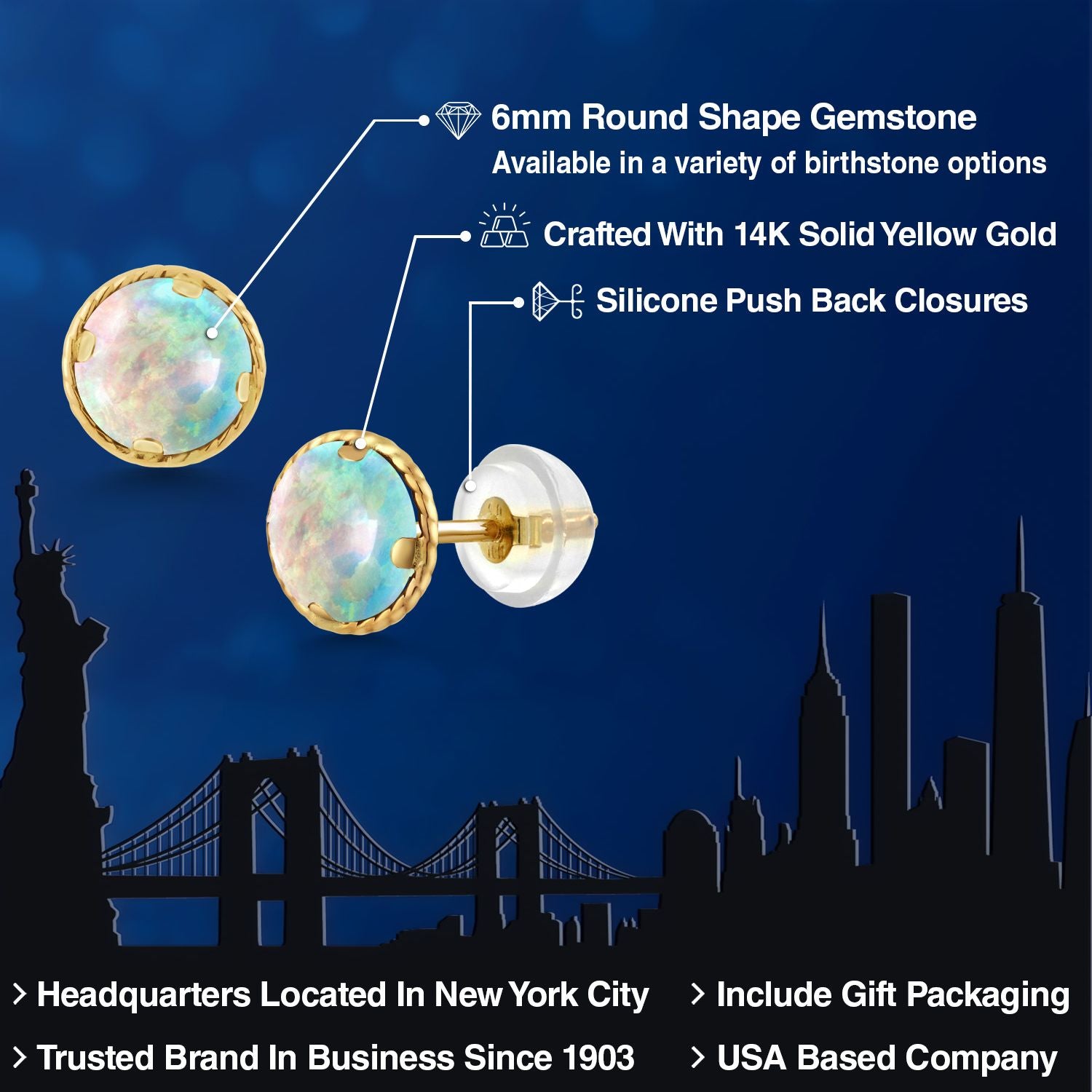 Earrings in 14K Yellow Gold