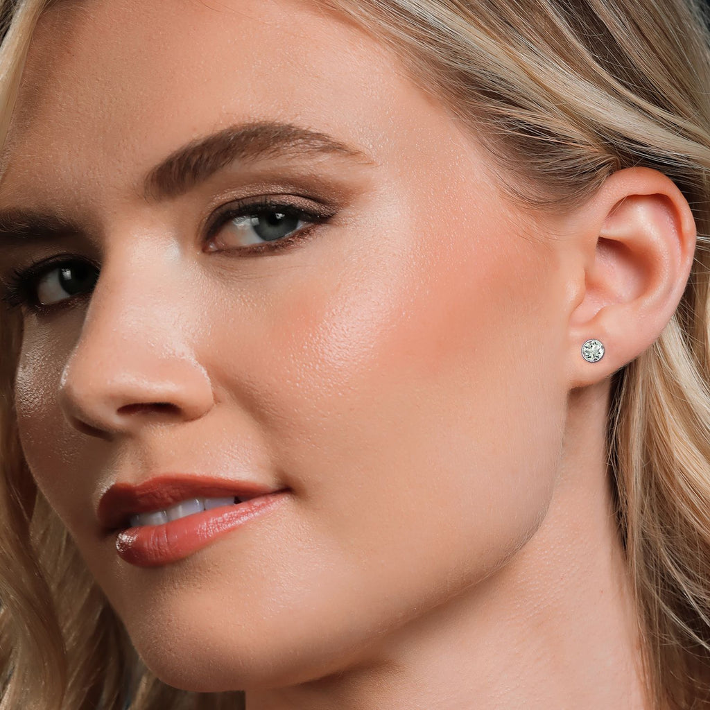 Prasiolite_White Gold_Earrings in White Gold