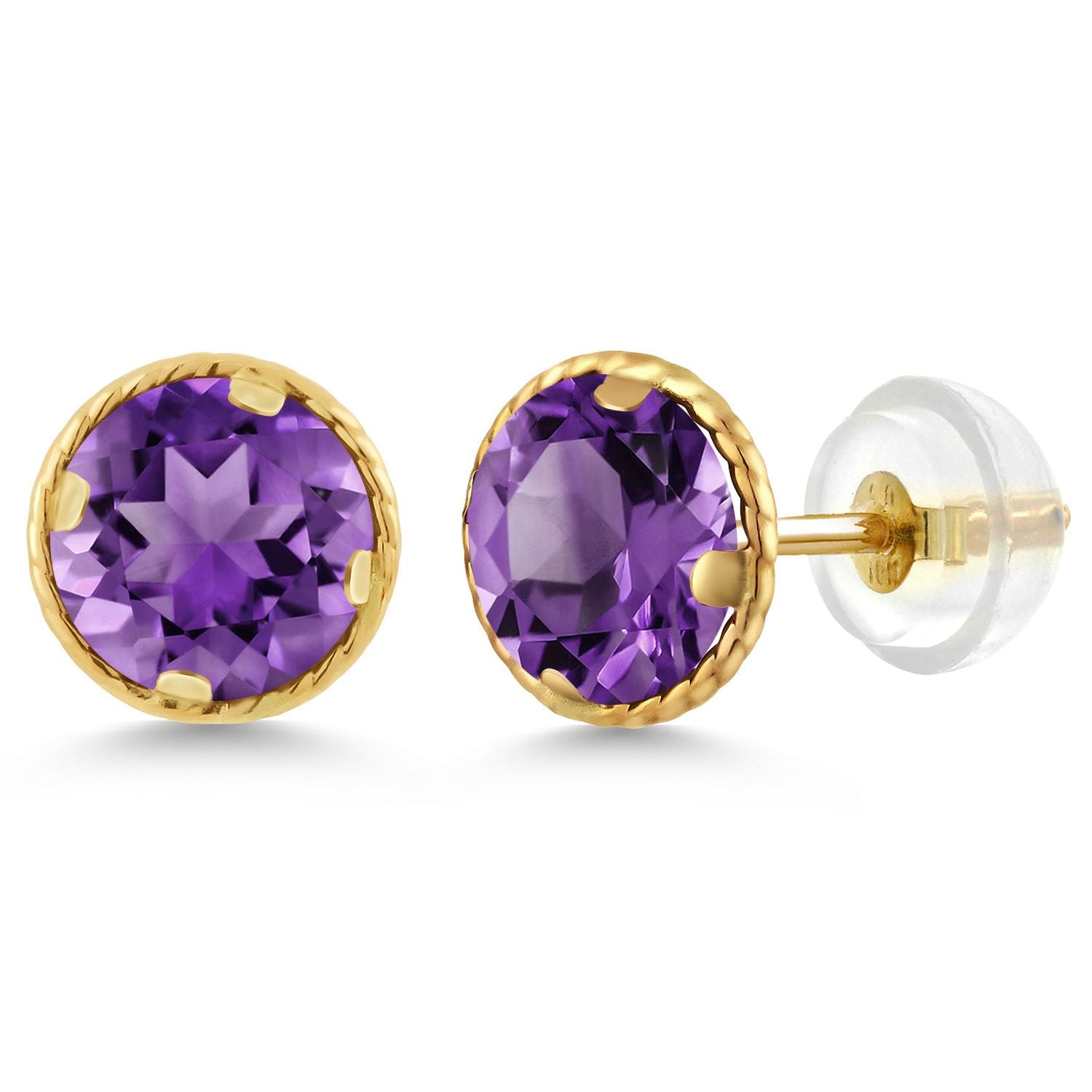 Amethyst - February_14K Yellow Gold_Earrings in 14K Yellow Gold