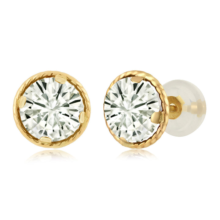 White Moissanite - April_14K Yellow Gold