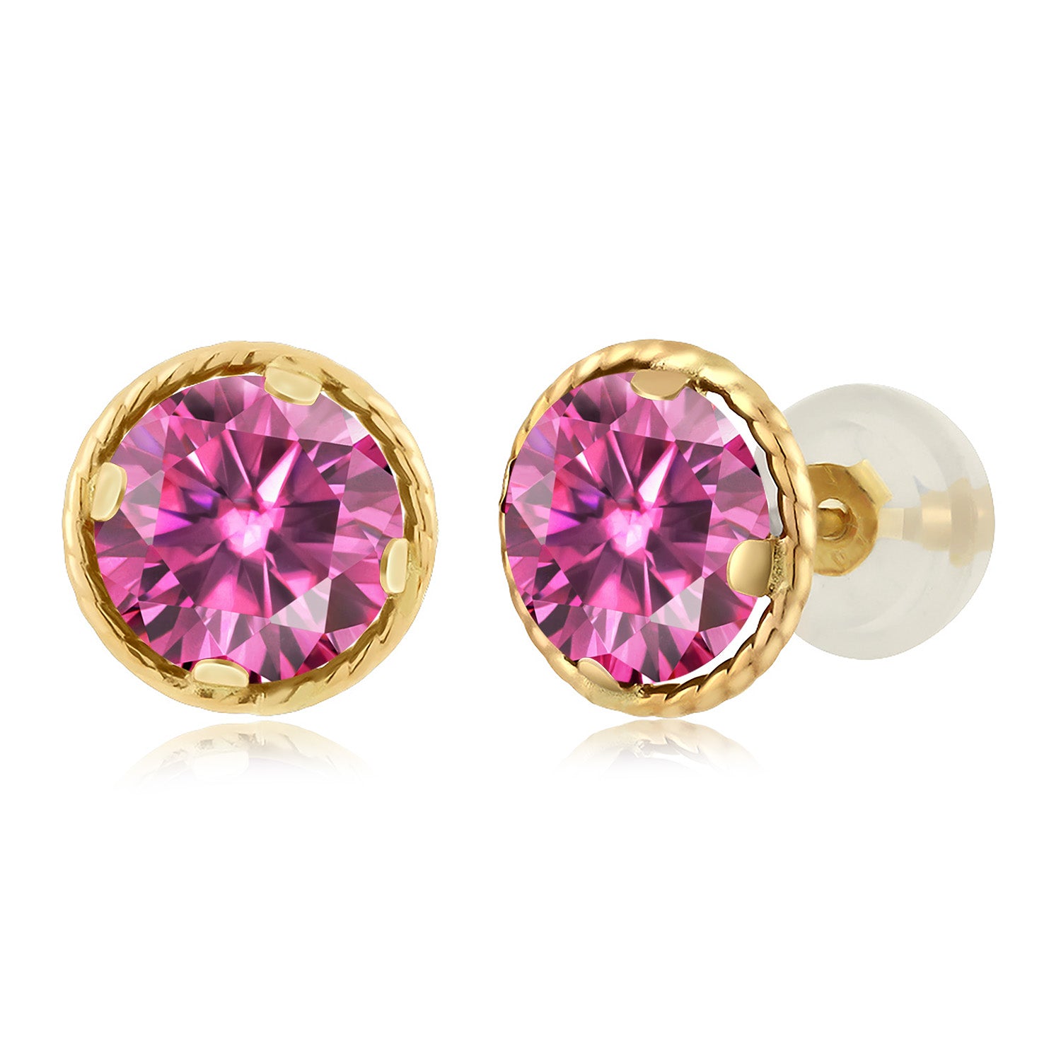 Pink Moissanite - April_14K Yellow Gold