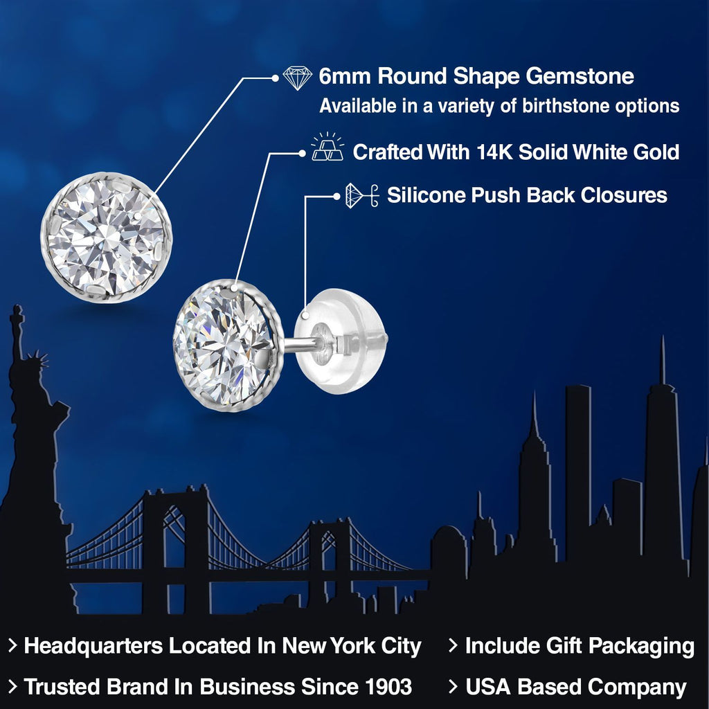 Earrings in 14K White Gold