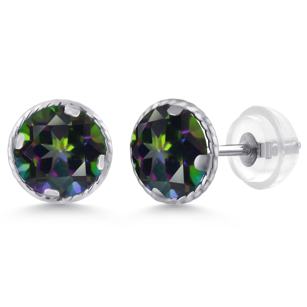 Green Mystic Topaz_14K White Gold_Earrings in 14K White Gold