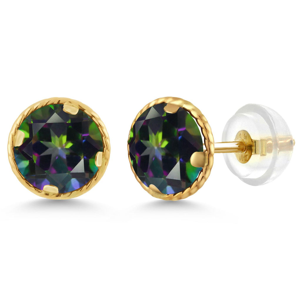 Green Mystic Topaz_14K Yellow Gold_Earrings in 14K Yellow Gold