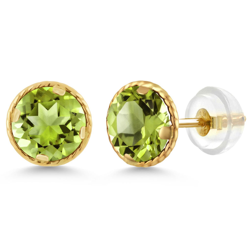 Peridot - August_14K Yellow Gold_Earrings in 14K Yellow Gold