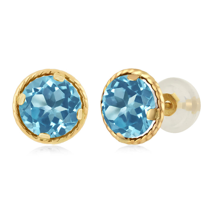 Swiss Blue Topaz - November_14K Yellow Gold