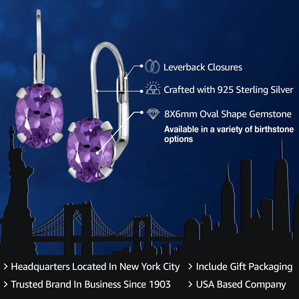 Amethyst - February_Earrings in 925 Sterling Silver