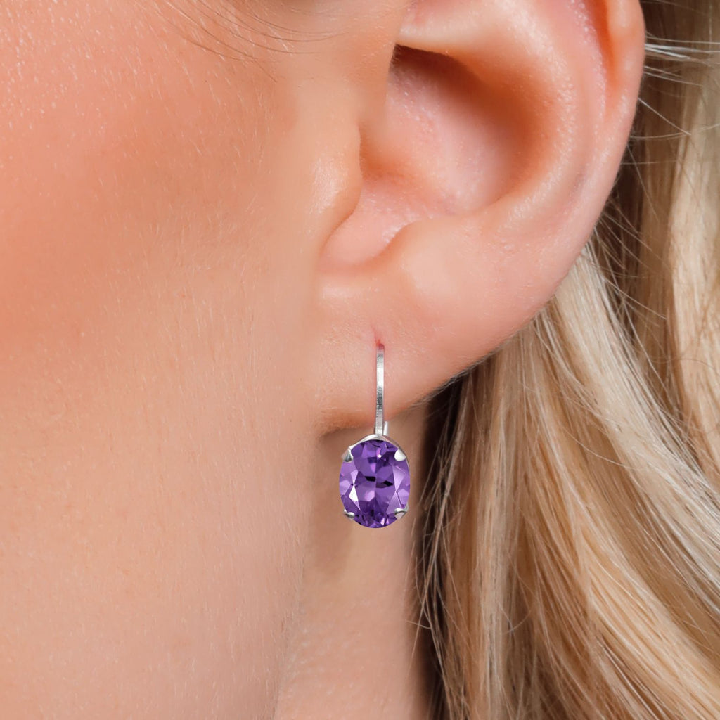 Amethyst - February_Earrings in 925 Sterling Silver