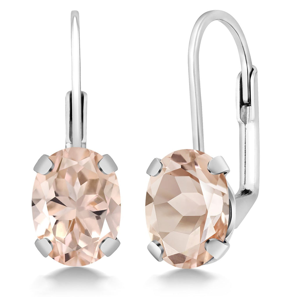 Morganite - October_Earrings in 925 Sterling Silver