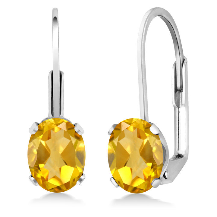 Citrine - November_Earrings in 925 Sterling Silver