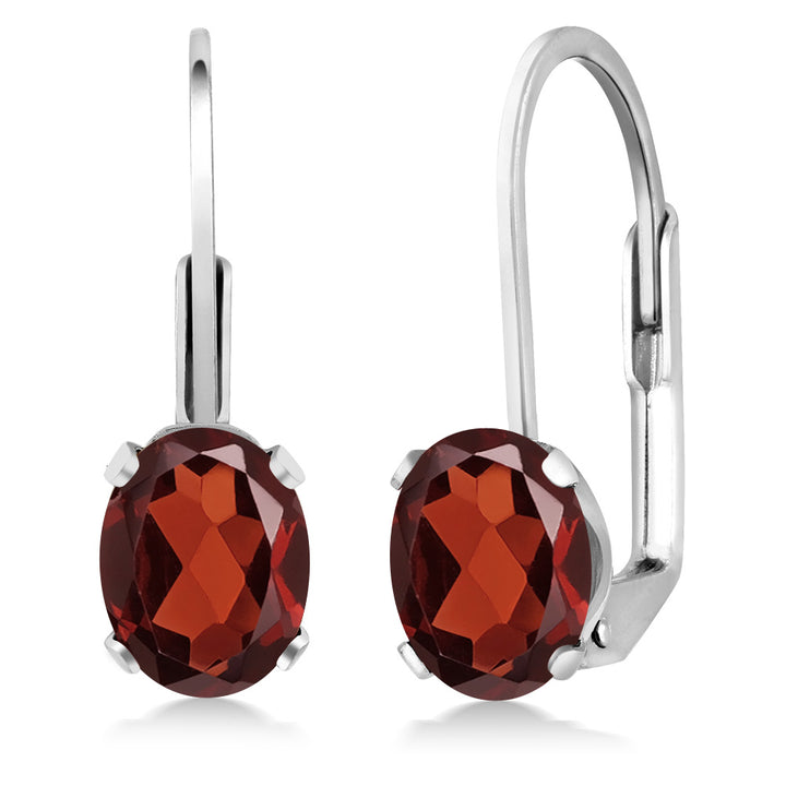 Garnet - January_Earrings in 925 Sterling Silver