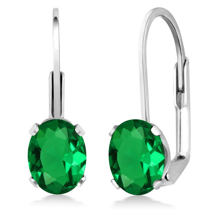 Nano Emerald - May_Earrings in 925 Sterling Silver